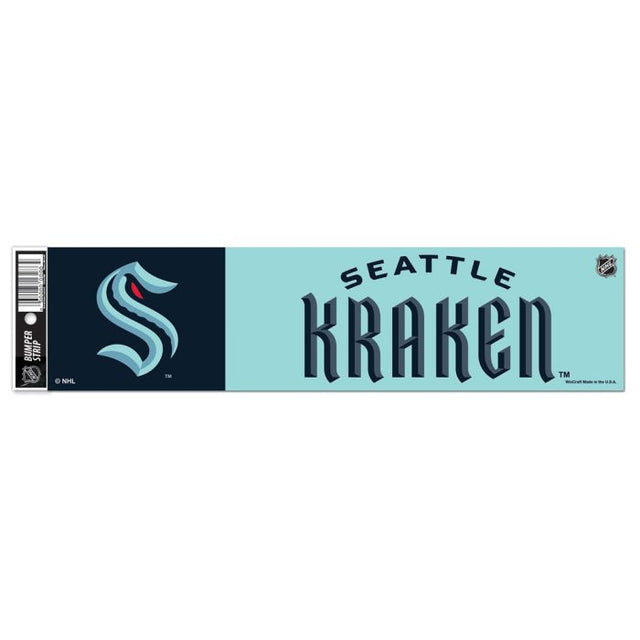 Tira de parachoques Seattle Kraken de 3" x 12"