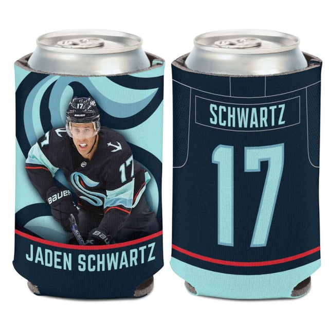 Enfriador de latas Seattle Kraken de 12 onzas Jaden Schwartz