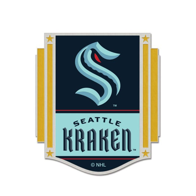 Tarjeta de joyería con pin de colección de Seattle Kraken