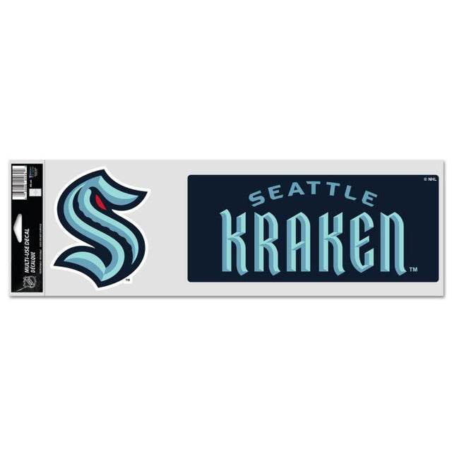 Calcomanías para fanáticos del Seattle Kraken de 3,75" x 12"