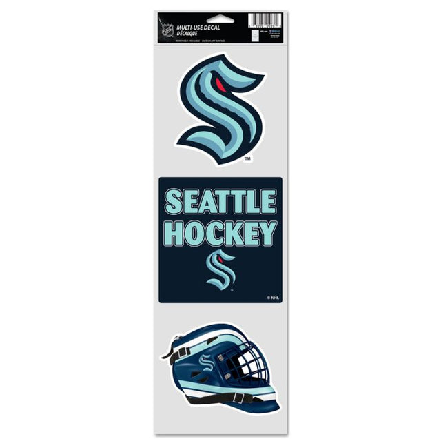 Seattle Kraken Fan Decals 3.75" x 12"