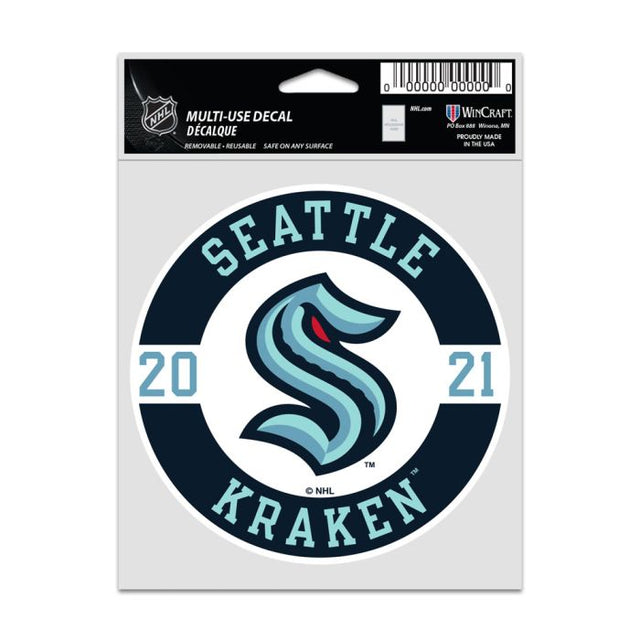 Seattle Kraken Fan Decals 3.75" x 5"