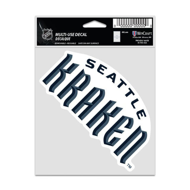 Seattle Kraken Fan Decals 3.75" x 5"