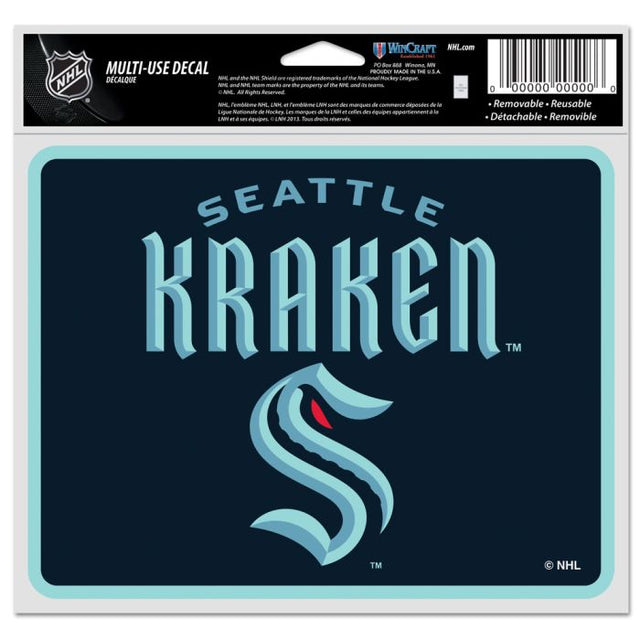 Calcomanías para fanáticos del Seattle Kraken de 5" x 6"