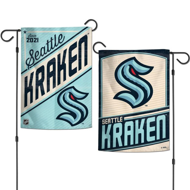 Banderas de jardín Seattle Kraken de 2 lados, 12,5" x 18"