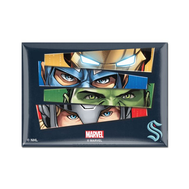 Seattle Kraken / Marvel (C) 2022 Marvel Metal Magnet 2.5" x 3.5"