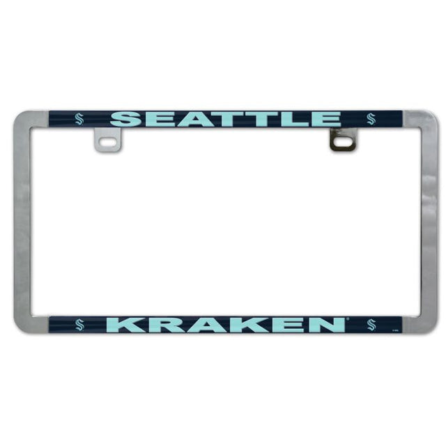 Seattle Kraken Metal Lic. Plate Frame Slim