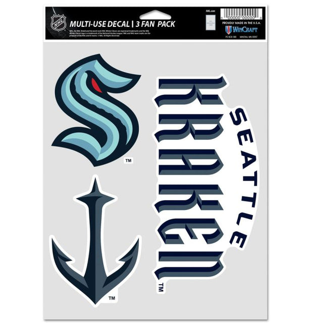 Seattle Kraken Multi Use 3 Fan Pack