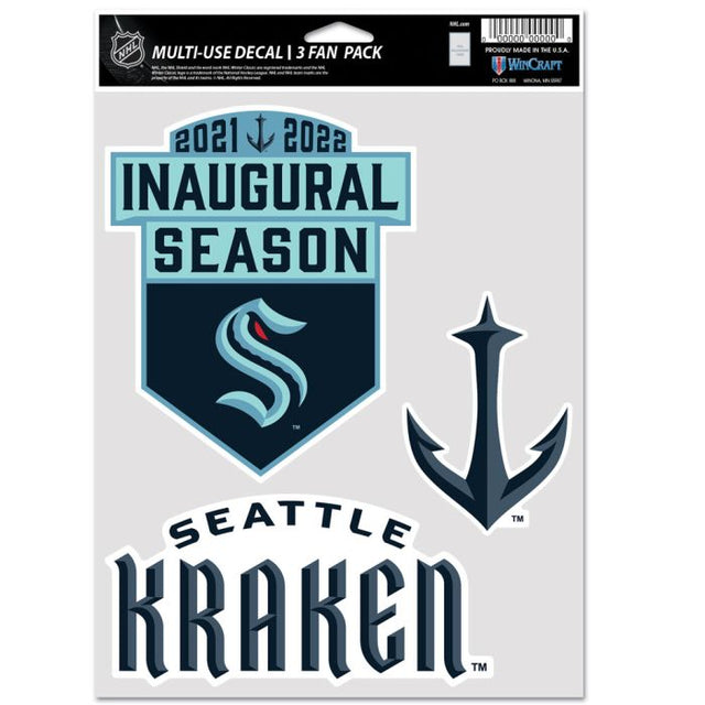 Seattle Kraken Multi Use 3 Fan Pack