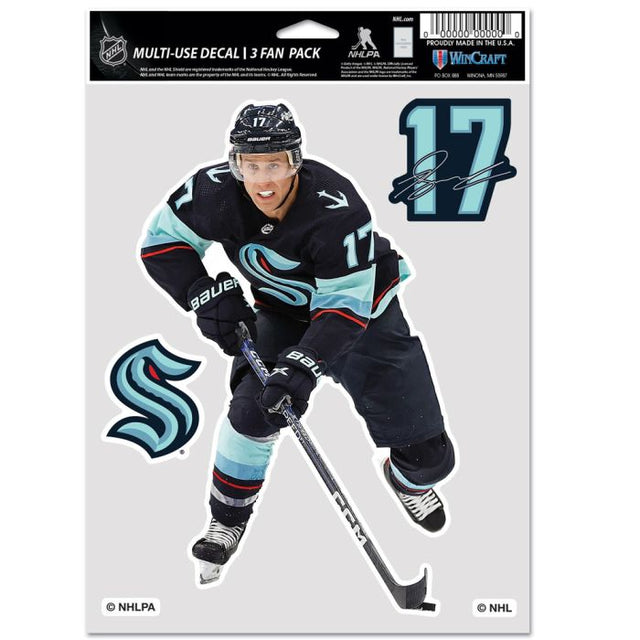 Seattle Kraken Multi Use 3 fan pack Jaden Schwartz