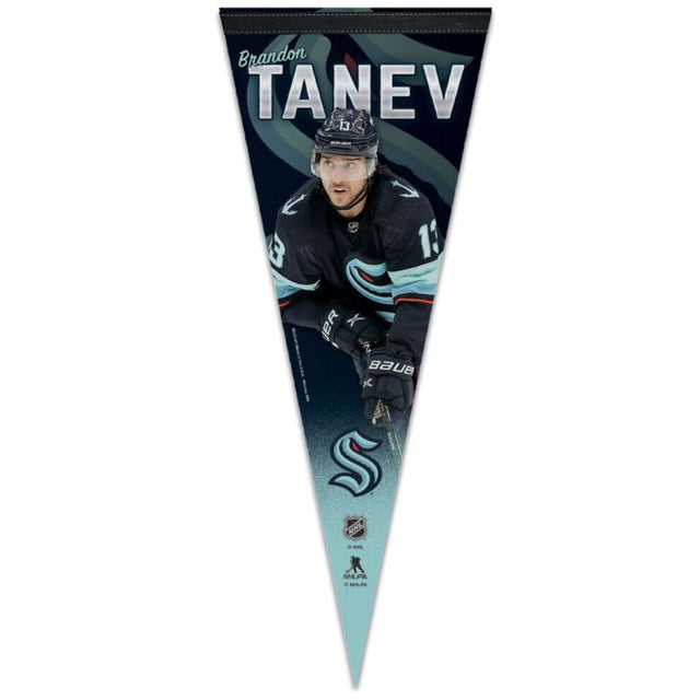 Banderín premium de Seattle Kraken de 30 x 76 cm Brandon Tanev