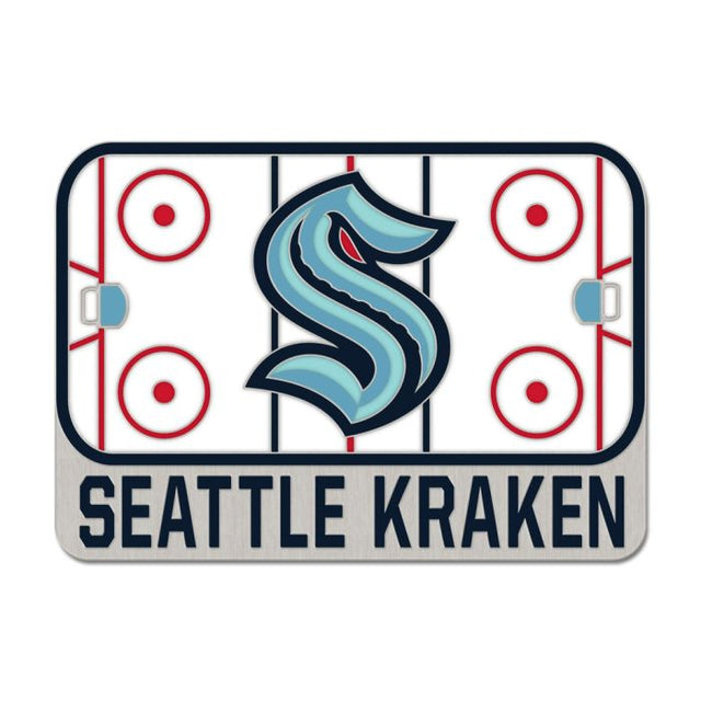 Tarjeta de joyería con pin esmaltado coleccionable de Seattle Kraken RINK