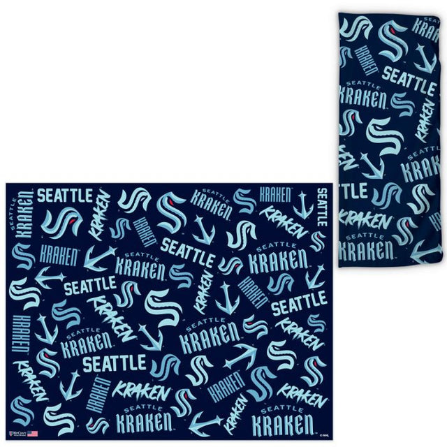 Seattle Kraken Scatter Print Fan Wraps