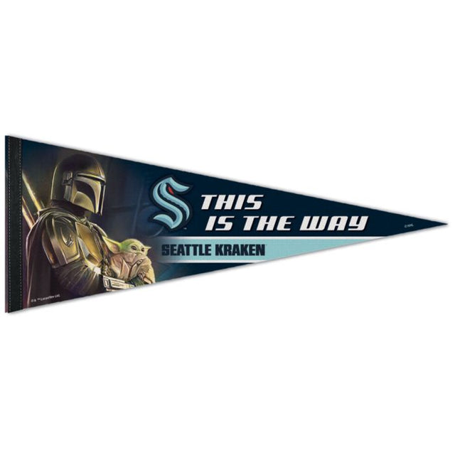 Seattle Kraken / Star Wars Mandalorian Premium Pennant 12" x 30"