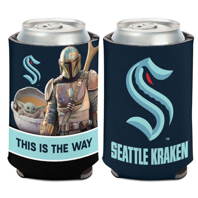 Enfriador de lata Seattle Kraken / Star Wars Mandalorian de 12 oz.