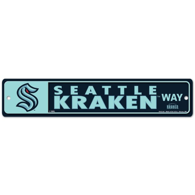 西雅图 Kraken 街道/区域标志 3.75 英寸 x 19 英寸