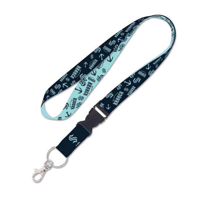 Seattle Kraken scatter Lanyard w/detachable buckle 1"