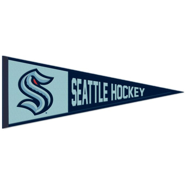 Seattle Kraken slogan Wool Pennant 13" x 32"