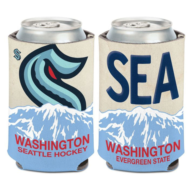 Seattle Kraken state plate Can Cooler 12 oz.