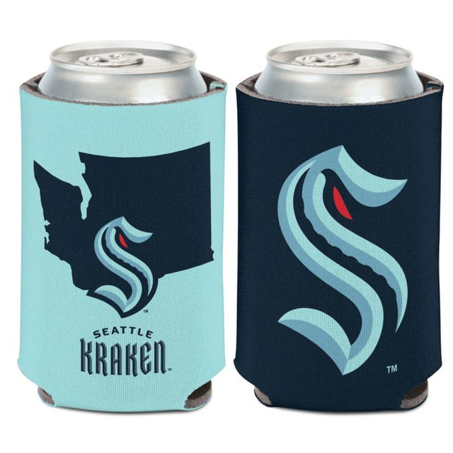 Seattle Kraken state shaped Can Cooler 12 oz.