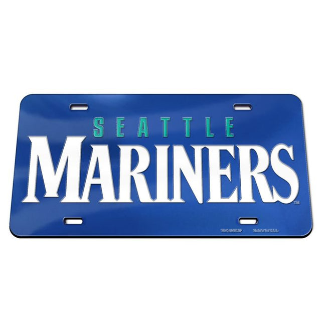 Placas de matrícula clásicas de acrílico de los Seattle Mariners