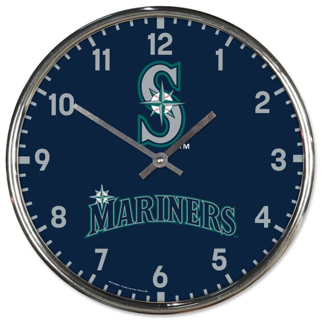 Reloj cromado de los Marineros de Seattle