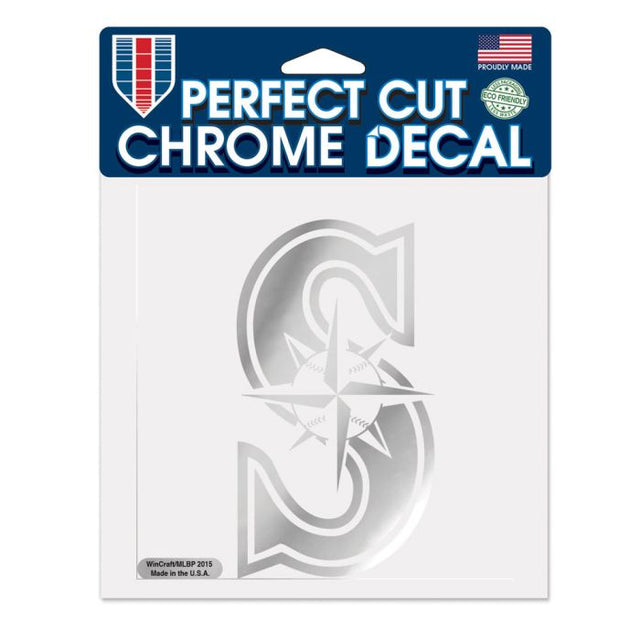 Seattle Mariners Chrome Perfect Cut Decal 6" x 6"