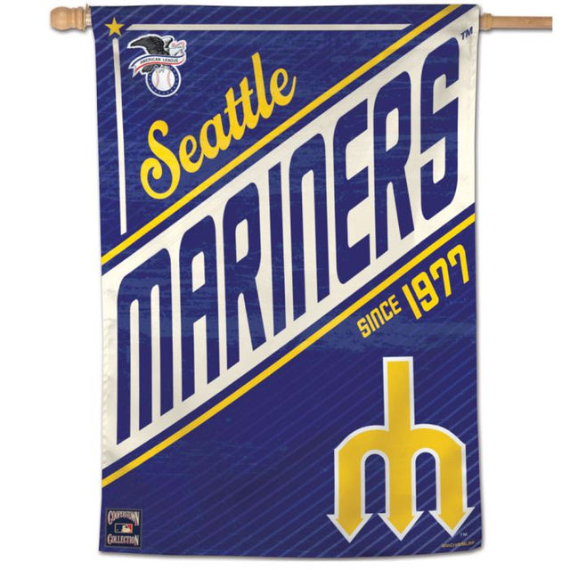 Seattle Mariners / Cooperstown Cooperstown Vertical Flag 28" x 40"