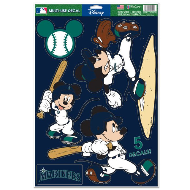 Calcomanía multiusos de Mickey de los Seattle Mariners y Disney, 11" x 17"