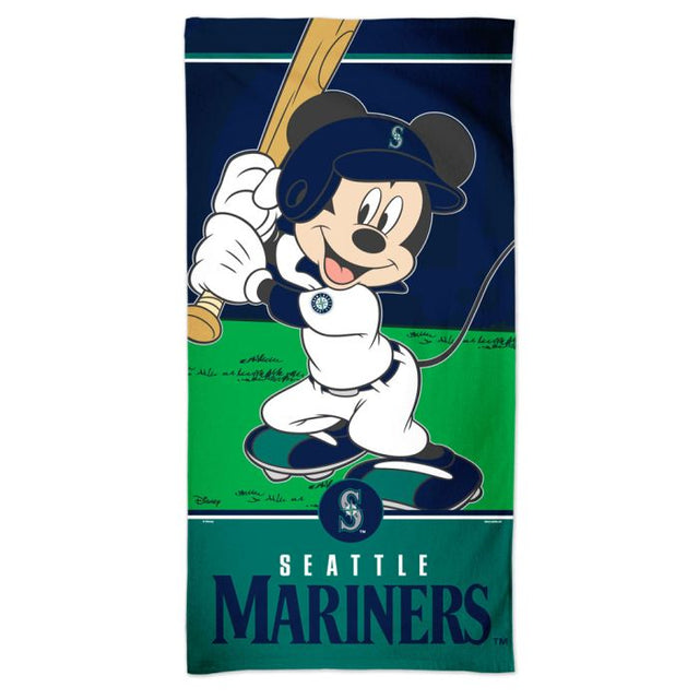 Toalla de playa Spectra de Mickey de los Seattle Mariners y Disney, 30" x 60"