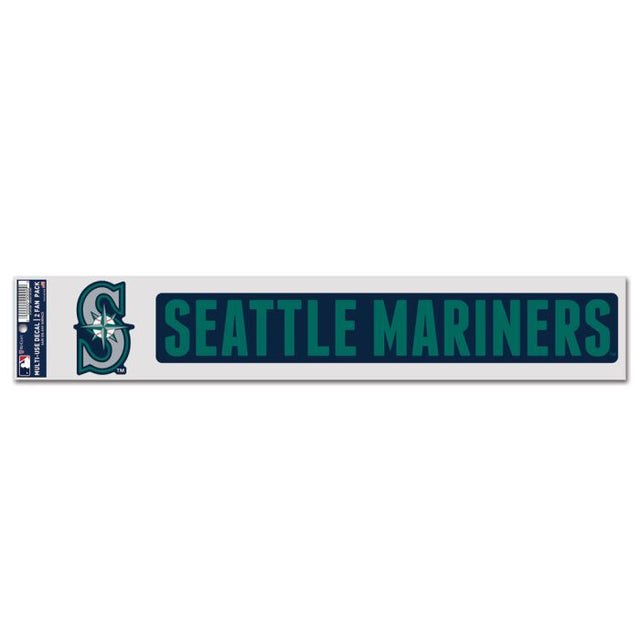 Calcomanías para fanáticos de los Seattle Mariners de 3" x 17"