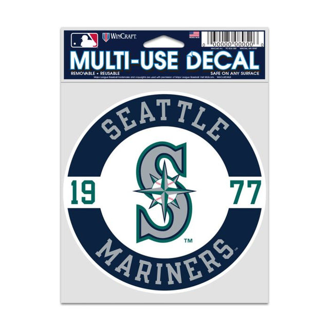 Calcomanías para fanáticos de los Seattle Mariners de 3,75" x 5"