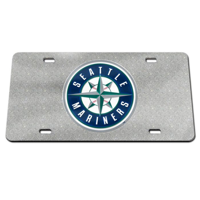 Seattle Mariners GLITTER Specialty Acrylic License Plate