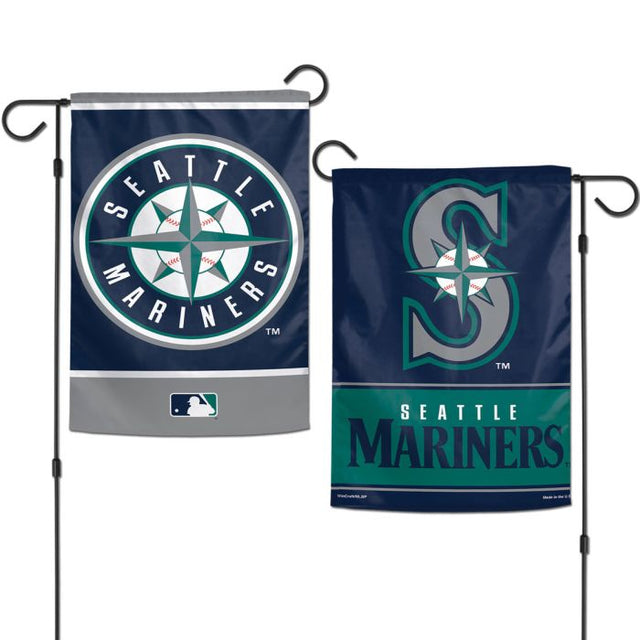 Banderas de jardín de los Seattle Mariners, de 2 lados, 12,5" x 18"