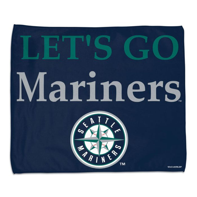 Toalla de rally LET'S GO MARINERS de los Seattle Mariners - A todo color