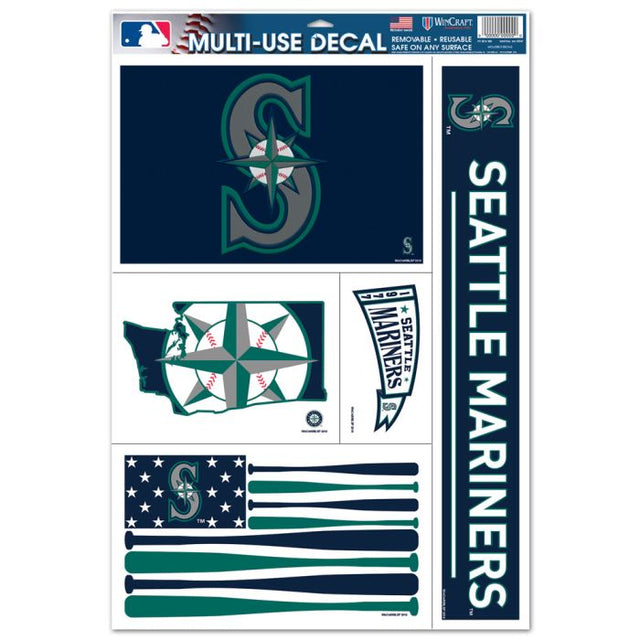 Calcomanía multiusos de los Seattle Mariners, 11" x 17"