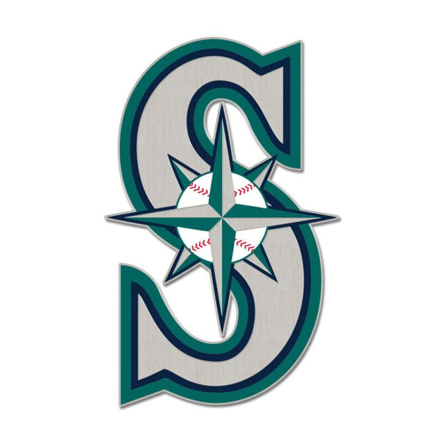 Tarjeta de joyería con pin esmaltado de colección de la escuela secundaria de los Seattle Mariners