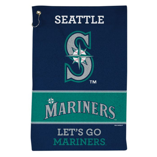 Toalla deportiva de 16 x 25 pulgadas con el lema de los Seattle Mariners