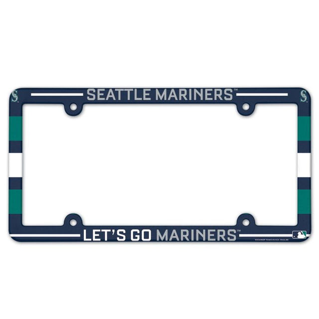 Seattle Mariners SLOGAN Lic Plate Frame Full Color