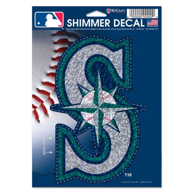 Seattle Mariners Shimmer Decals 5" x 7"