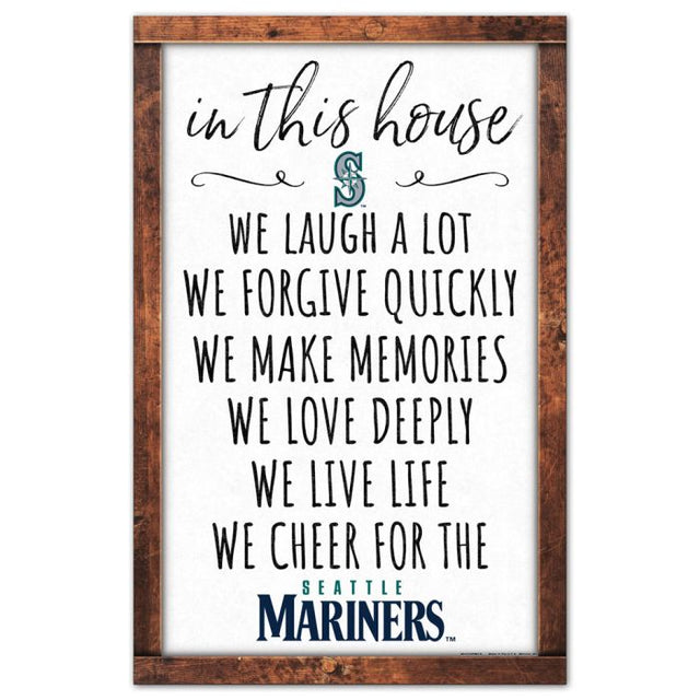 Letrero de madera de los Seattle Mariners, 11" x 17", 1/4" de grosor