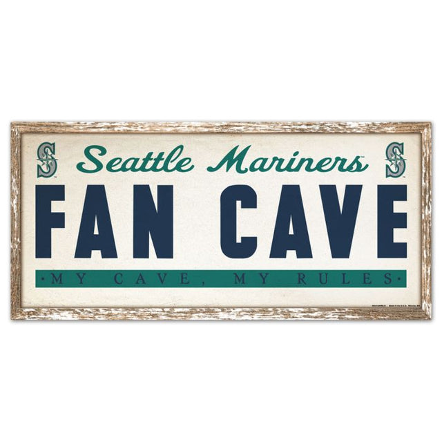 Seattle Mariners Wood Sign 8" x 17"