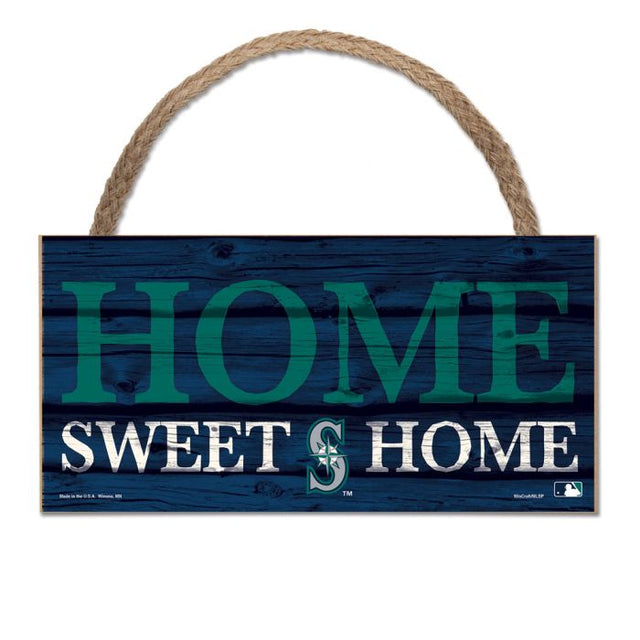 Seattle Mariners Wood Sign w/Rope 5" x 10"