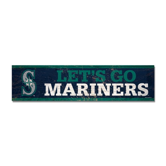 Seattle Mariners Wooden Magnet 1.5" X 6"