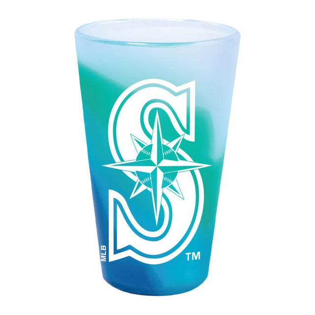 Vaso de pinta de silicona de 16 oz con diseño de los Seattle Mariners