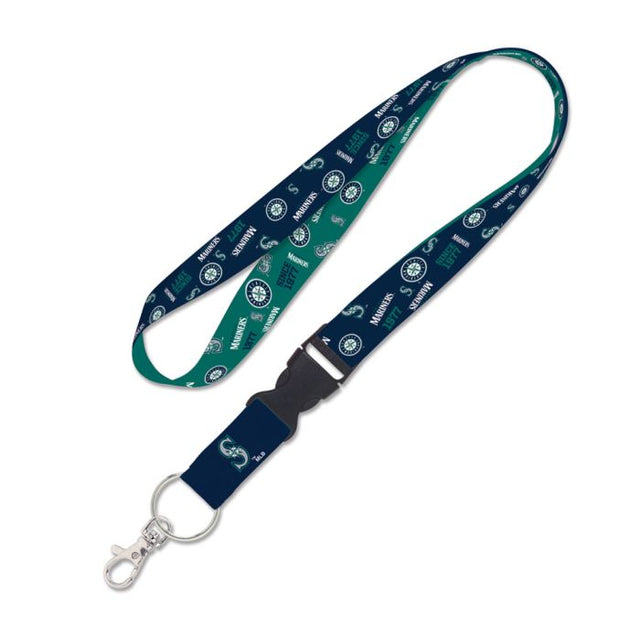 Seattle Mariners scatter Lanyard w/detachable buckle 1"