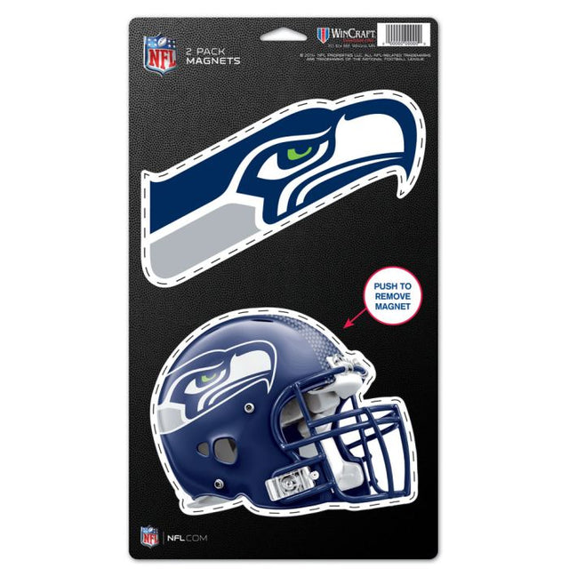 Seattle Seahawks 2 Pack Magnets 5" x 9"