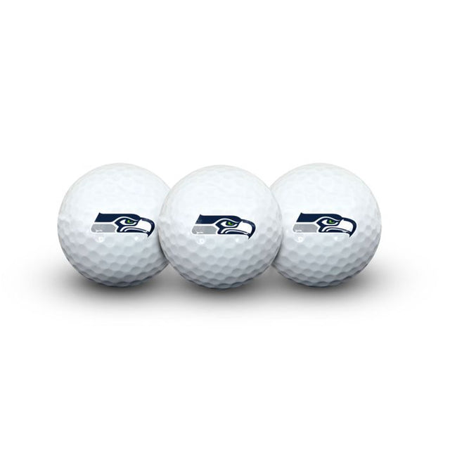 3 pelotas de golf de los Seattle Seahawks en formato concha