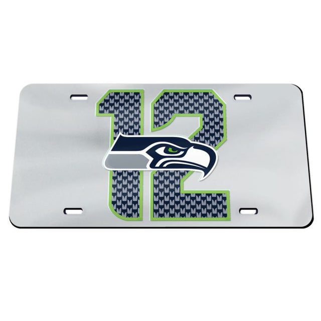 Placas de matrícula clásicas de acrílico de los Seattle Seahawks