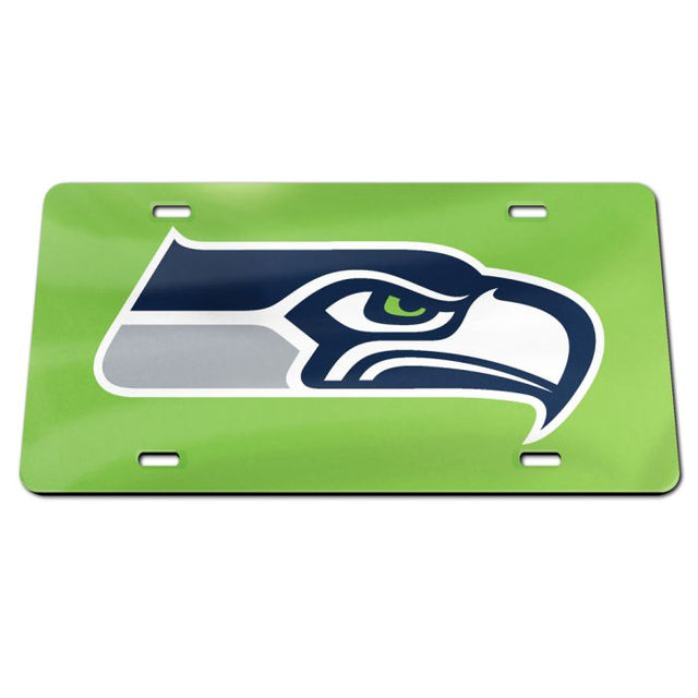 Placas de matrícula clásicas de acrílico de los Seattle Seahawks